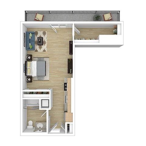 S1A Floor Plan at 2221 S Western, Los Angeles California