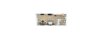 S1B Floor Plan at 2221 S Western, California