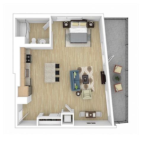 S4 Floor Plan at 2221 S Western, Los Angeles, CA 90018