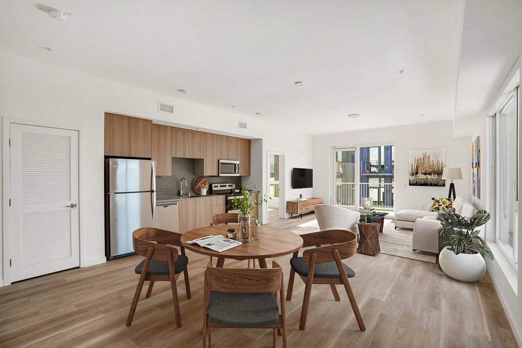 A modern dining room at 2221 S Western, California, 90018