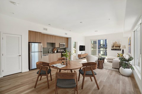 A modern dining room at 2221 S Western, California, 90018