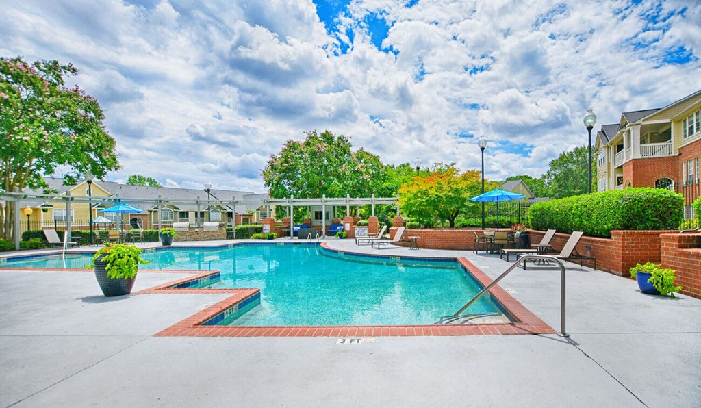 A large outdoor swimming pool at Braxton Woods Lake, Greenville, 29607