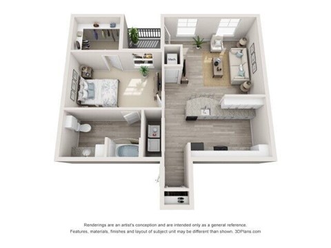 1 bed 1 bath at Leland Station apartments, Leland, NC, 28451