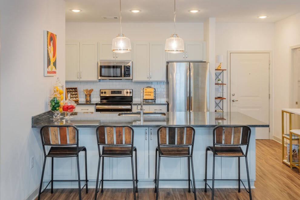 Island Kitchen at Riverside Flats at Aberfoyle Village, North Carolina