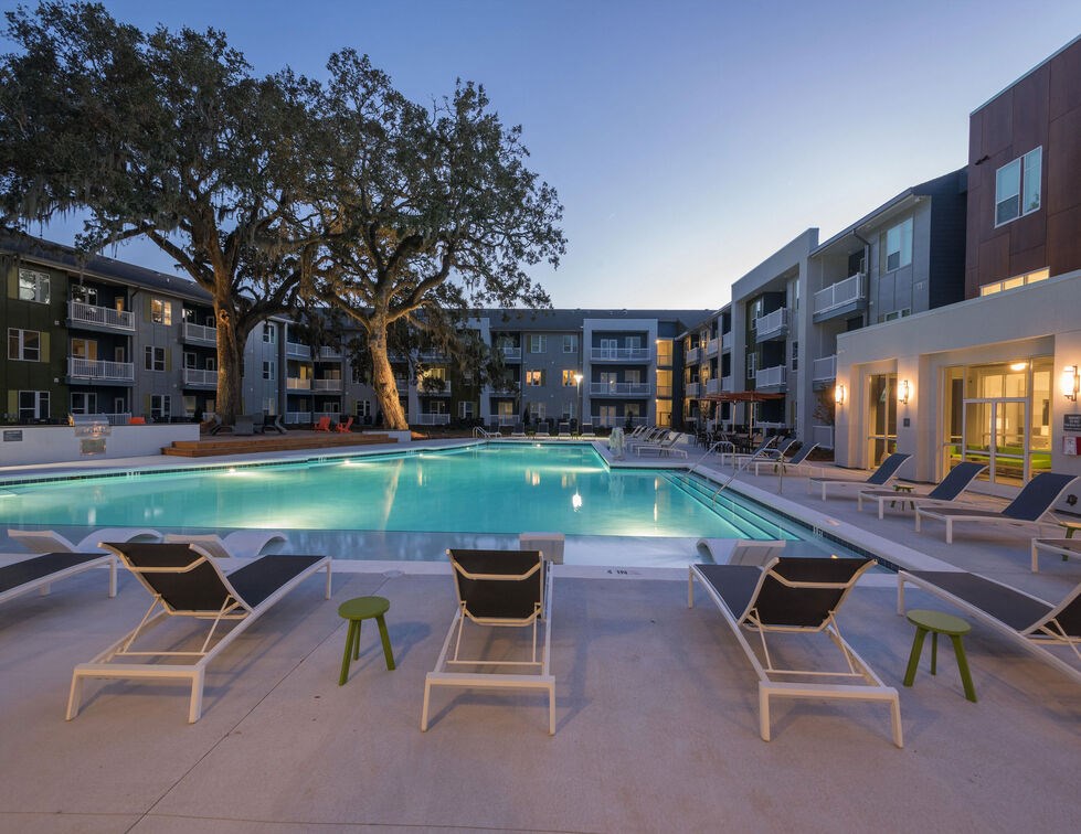 Twilight Pool at Mariner Grove, Savannah, Georgia