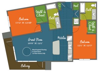 B4 Floor Plan at Mariner Grove, Savannah, 31404