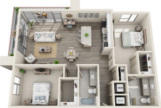 B6 Floor Plan at Mariner Grove, Savannah, GA, 31404