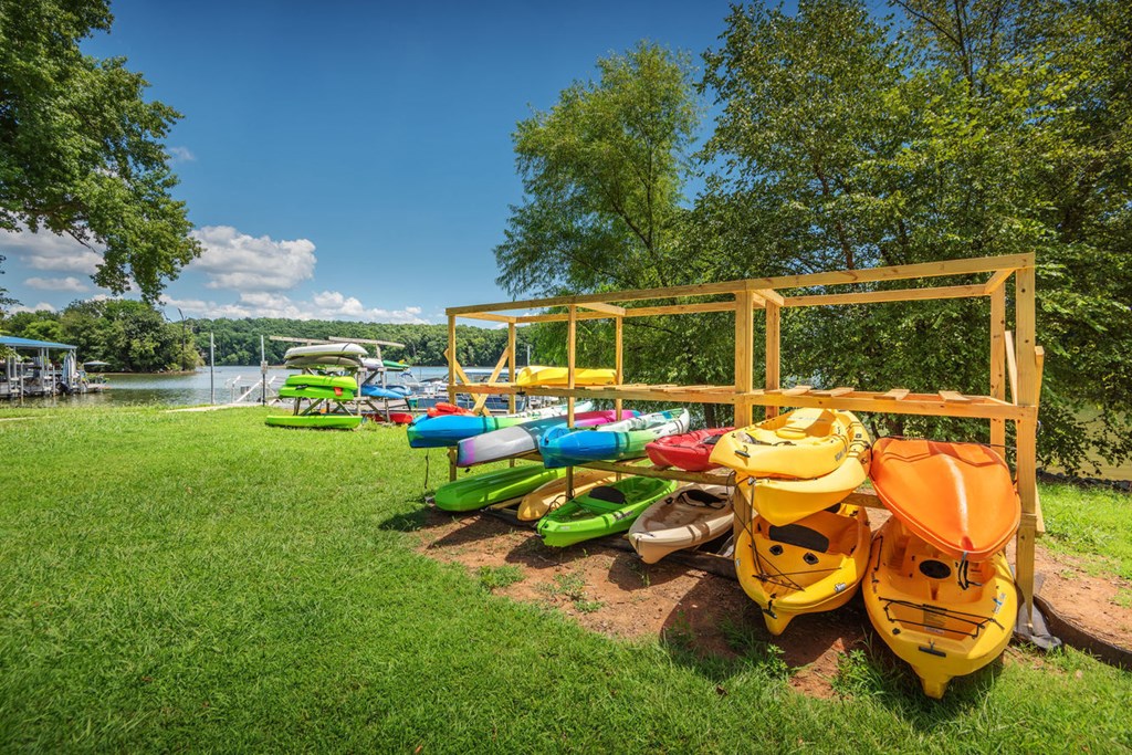 Outdoor Recreational Area at Riverside Flats at Aberfoyle Village, North Carolina