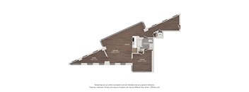 A 3D floor plan of a house with labeled rooms.