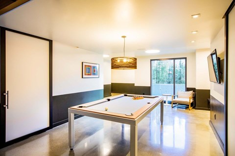 Pool Table in Common Area at Ansel, 1699 Market Street, San Francisco, CA 94103