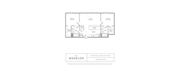 A floor plan for an apartment at The Madelon in San Francisco, CA.