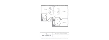 A floor plan of an apartment in The Madelon building.
