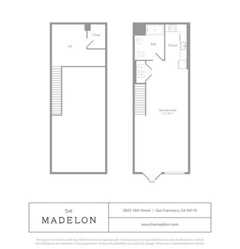 A floor plan for a building named The Madelon is shown.