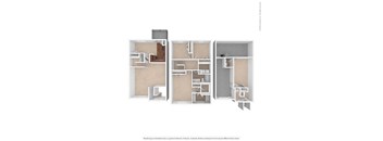 A diagram of a house layout with three different floor plans.