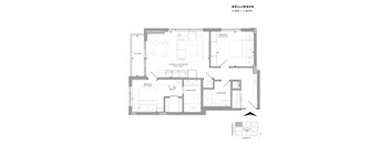 Floor plan of Bollinger (2 Bed, 2 Bath) at SoHo Champagne 2
