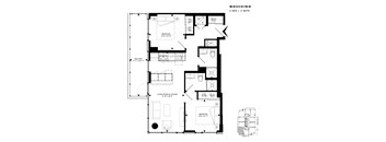 Floor plan of Moschino (2 Bed, 2 Bath) at SoHo Italia