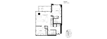 Floor plan of Prada (2 Bed, 2 Bath) at SoHo Italia