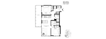 Floor plan of Sky Suite Moschino (2 Bed, 2 Bath) at SoHo Italia