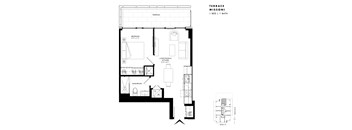 Floor plan of Terrace Suite Missoni (1 Bed, 1 Bath) at SoHo Italia