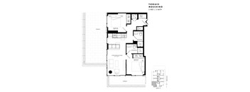 Floor plan of Sky Suite Moschino (2 Bed, 2 Bath) at SoHo Italia