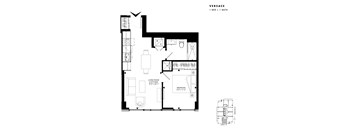 Floor plan of Versace (1 Bed, 1 Bath) at SoHo Italia