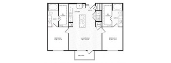 A black and white image of a floor plan for a house.