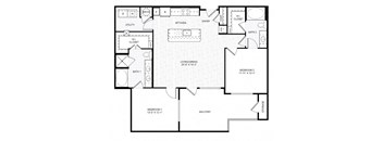 A black and white image of a floor plan for a house.