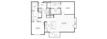 A black and white floor plan of a house with labeled rooms.