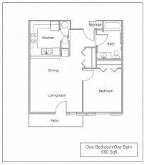 a floor plan of a house with two bedrooms and two bathrooms