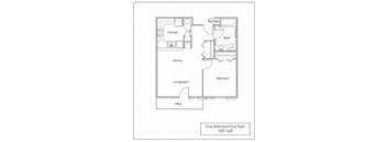 a floor plan of a house with two bedrooms and two bathrooms