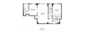 A black and white image of a floor plan for a house.