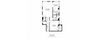 A black and white image of a floor plan for a home.
