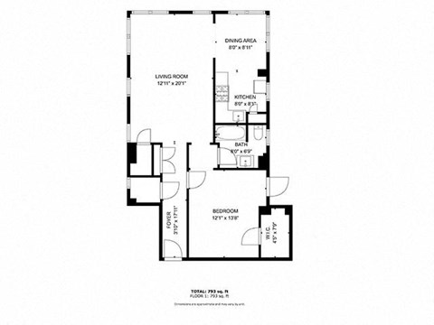 A black and white image of a floor plan for a home.