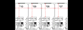 A diagram shows four different floor plans with dimensions and features.