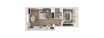 1 BR.  Sunset/City View at The Nest at Lincoln Park West, Chicago, IL 60614