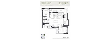 N Floor Plan at Citizen on Jasper, Edmonton, Alberta