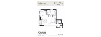 L Floor Plan at Citizen on Jasper, Edmonton, T5K 0M5