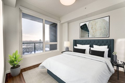Comfortable Bedroom at Southpark on Whyte, Edmonton, AB, T6E 3S3