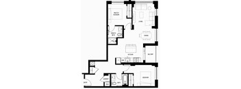 A Floor Plan at Southpark on Whyte, Edmonton, AB, T6E 3S3