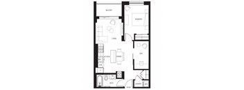 K1 Floor Plan at Southpark on Whyte, Edmonton, AB