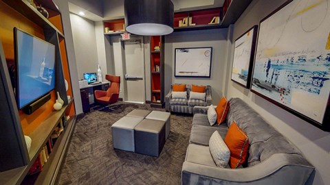 Stylish Tv Cabinet In Living Room at Civic at Frisco Square Apartments, Frisco, 75034