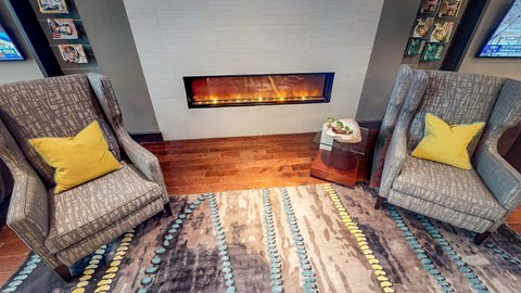 Fireplace Sitting Area at Civic at Frisco Square Apartments, Frisco, 75034