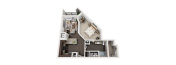 A2 floor plan at Civic at Frisco Square Apartments, Frisco, 75034