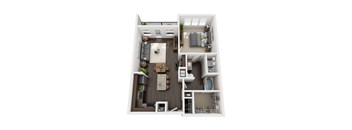 A4 Floor plan at Civic at Frisco Square Apartments, Frisco