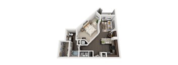A5 Floor plan at Civic at Frisco Square Apartments, Frisco, Texas