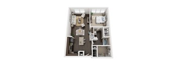 A6 Floor plan at Civic at Frisco Square Apartments, Frisco, TX, Texas, 75034