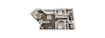 B4 floor plan at Civic at Frisco Square Apartments, Texas