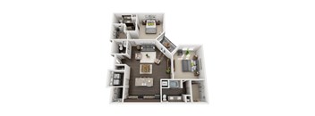 B8 floor plan at Civic at Frisco Square Apartments, Frisco, TX
