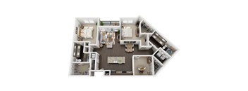 B9 floor plan at Civic at Frisco Square Apartments, Frisco, TX, 75034