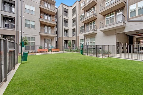 Lush Courtyards With Ample Sitting at Civic at Frisco Square Apartments, Frisco, TX, Texas